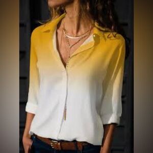 Charming Charlie Ombré Gradient Blouse, NWT, Size M.